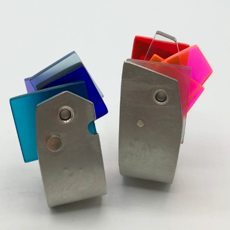 2 Hebbe rings # lets talk one in blue layers one in pink layers