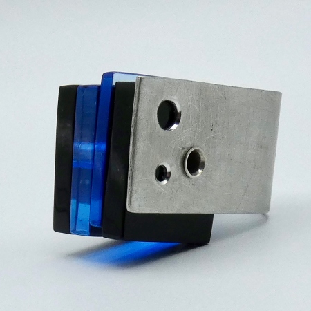 Hebbe Multi blue ring, transparent to dark